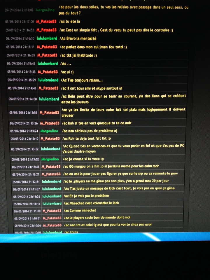 Logs avec M_Patate83 qui pense tout savoir